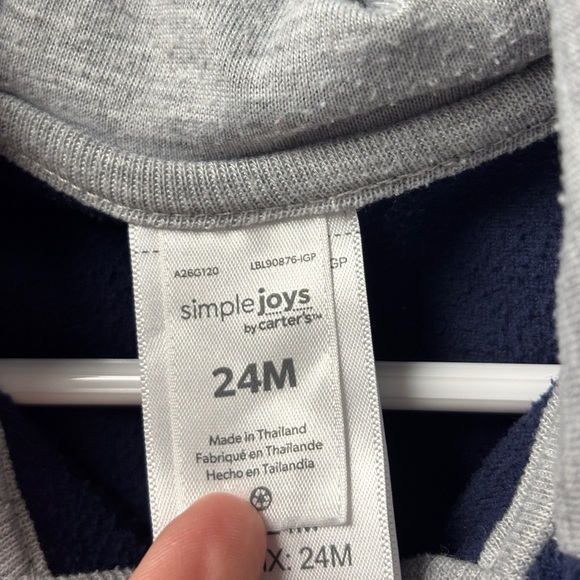 Carter's 24m Dark Blue Kids Zip Up Hoodie. Exclt Cndtn. 15% off w 2+ Bundle - Picture 5 of 5